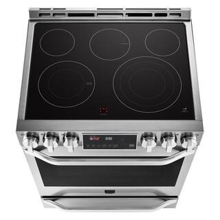 LG STUDIO 30 in. 6.3 cu. ft. Smart Slide-In Electric Range with ProBake Convection Oven and Self-Clean in. Stainless Steel LSSE3027ST