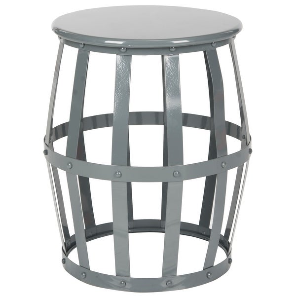 SAFAVIEH Rinaldo Grey Iron Accent Stool - 15.7