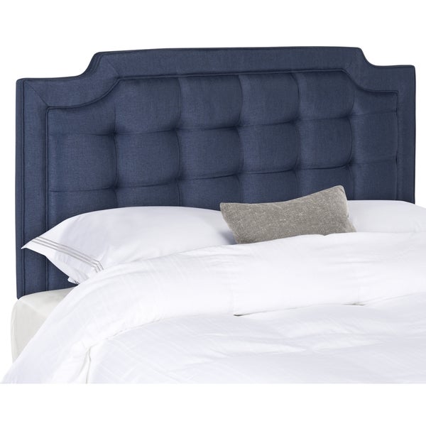 SAFAVIEH Saphire Navy Upholstered Tufted Headboard (Full) - - 11923959