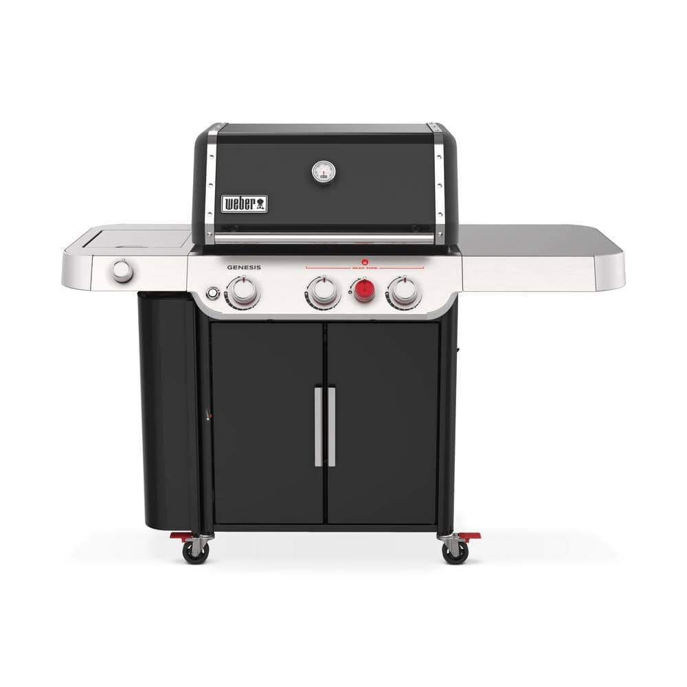 Weber Genesis E-335 3-Burner Propane Gas Grill in Black with Side Burner 35410001