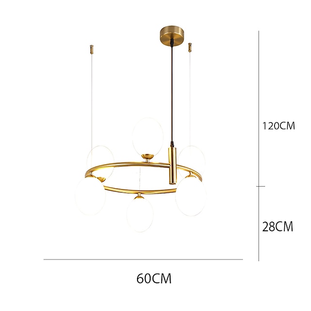 LED Pendant Light 4/6/8-Lights Globe Design Geometric Shapes Flush Mount Lights Metal Sputnik Linear Geometrical Painted Finishes Contemporary Chandeliers 110-240V LED Light Source Included