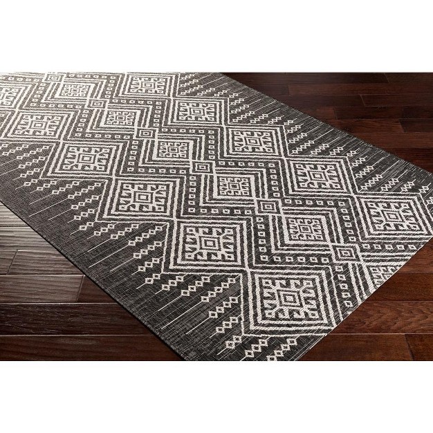 Mark amp Day Hamme Rectangle Woven Indoor And Outdoor Area Rugs Black white