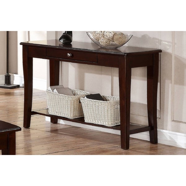 Rectangular Console Table In Brown