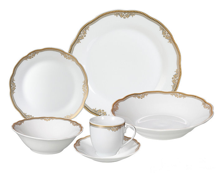 Lorren Home Trends Catherine 24-Pc. Dinnerware Set Service for 4