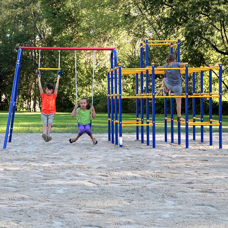 ActivPlay Modular Jungle Gym with Swing Set， and Monkey Bars Kit