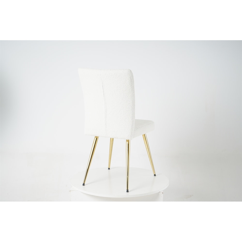 Modern teddy fleece Dining Chairs Set of 4