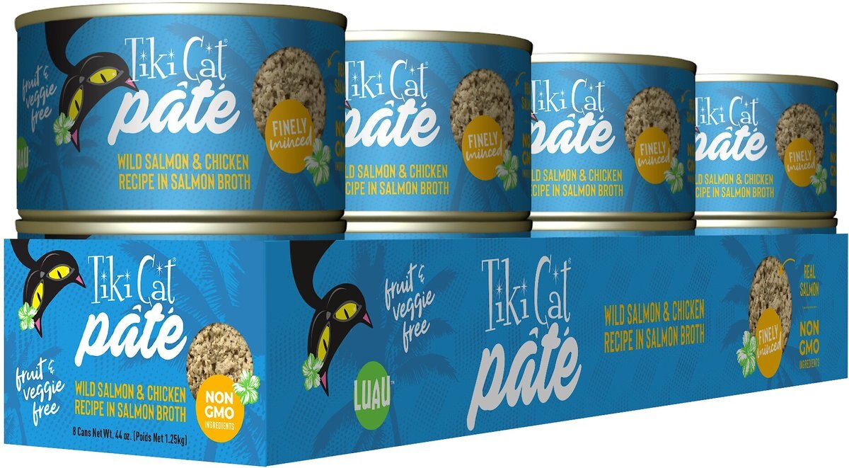 Tiki Cat Luau Wild Salmon and Chicken Pate Wet Cat Food