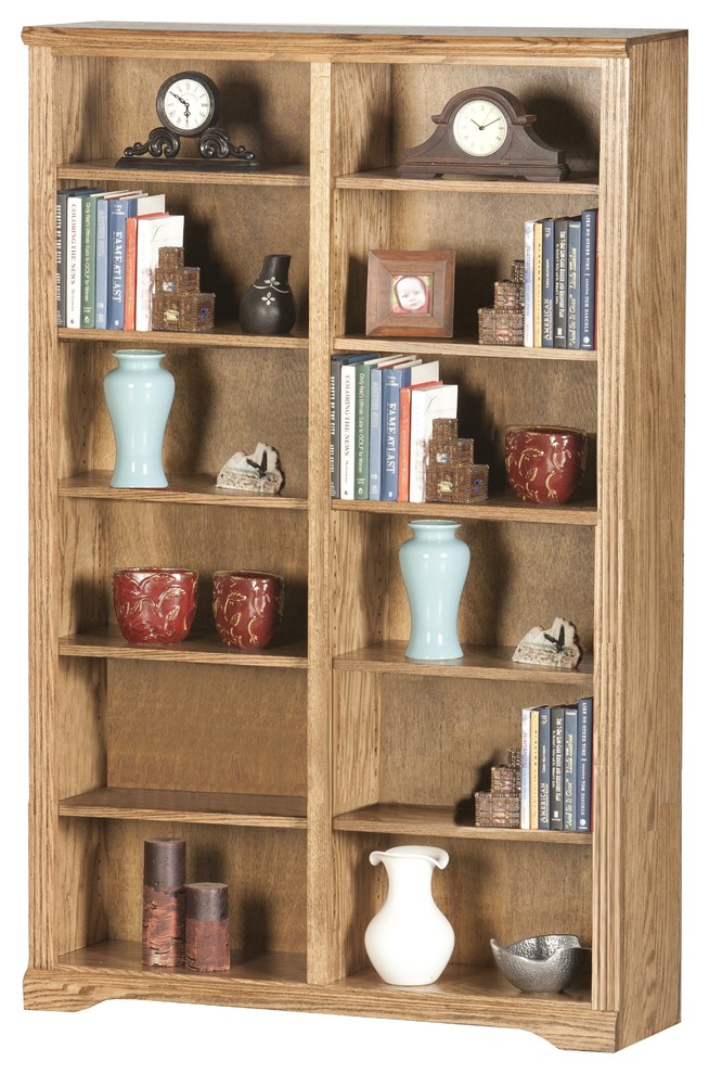 Oak Ridge  84 quotTall  Double Wide Bookcase   Transitional   Bookcases   by Eagle Furniture  Houzz