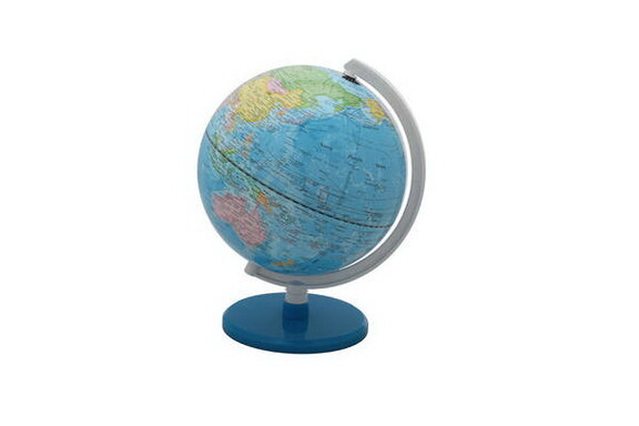 CHH 93080 8 Blue Political Map Globe