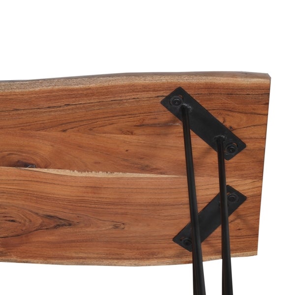 Carbon Loft Czuchry Natural Live Edge Wood Hairpin Console Table