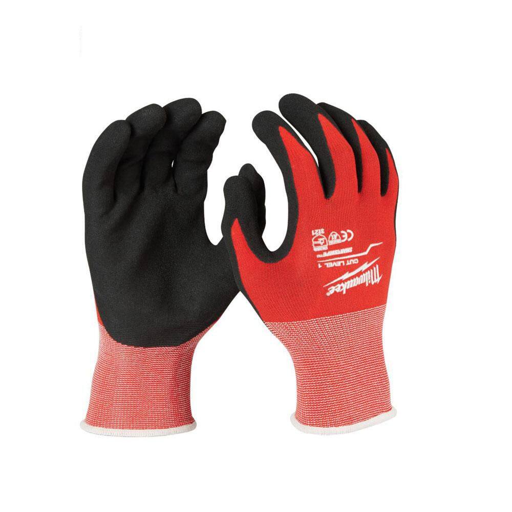 MW XX-Large Red Nitrile Level 1 Cut Resistant Dipped Work Gloves 48-22-8904