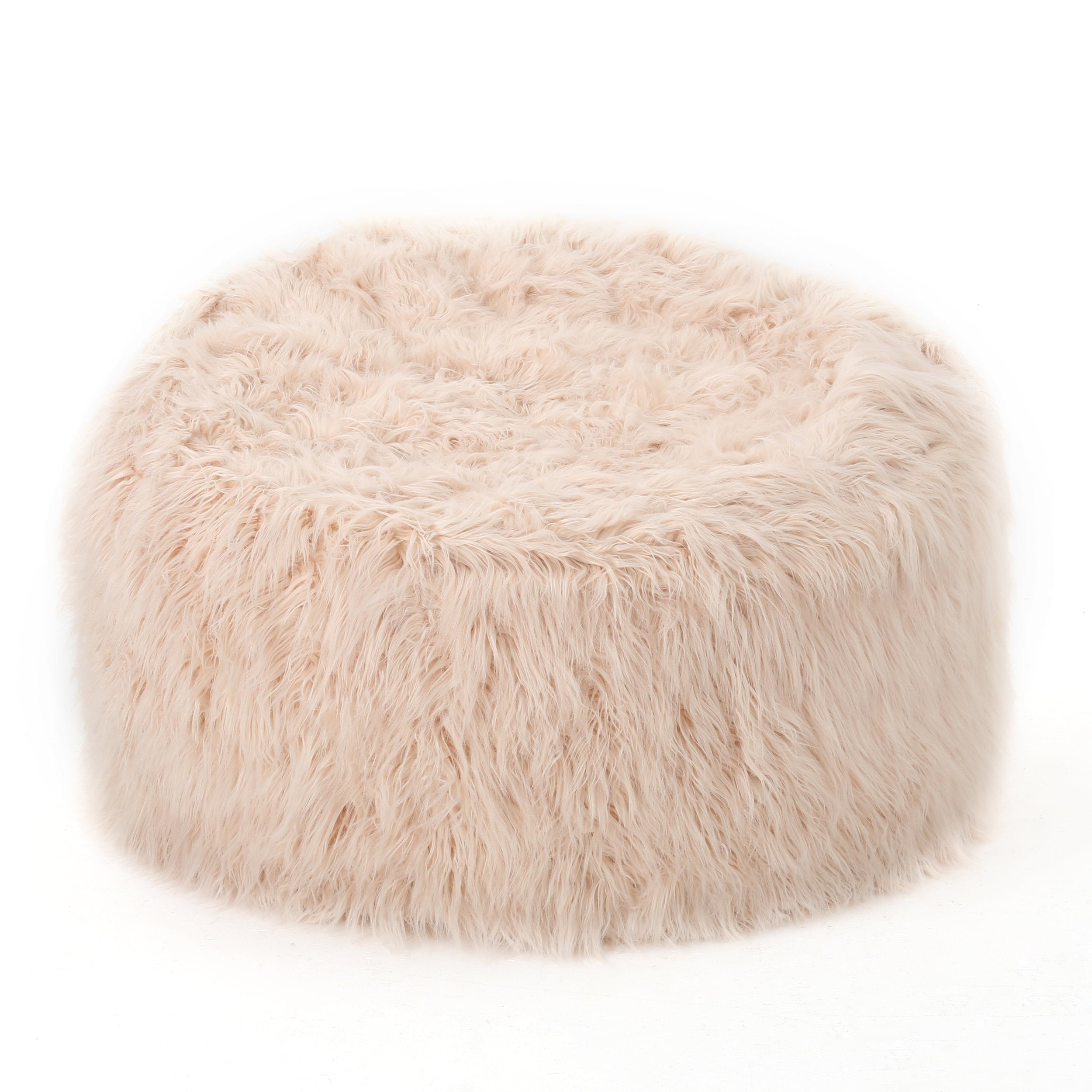 GDF Studio Lycus Bean Bag Chair, Pink Beige