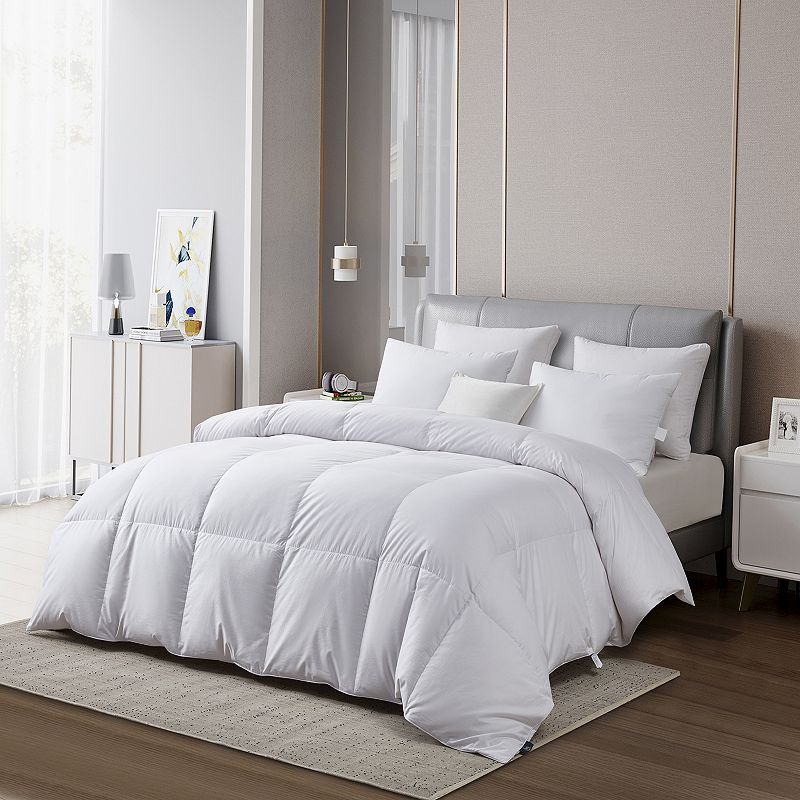 Serta 400 Thread Count Sateen Cotton European Goose Down Comforter - All Seasons