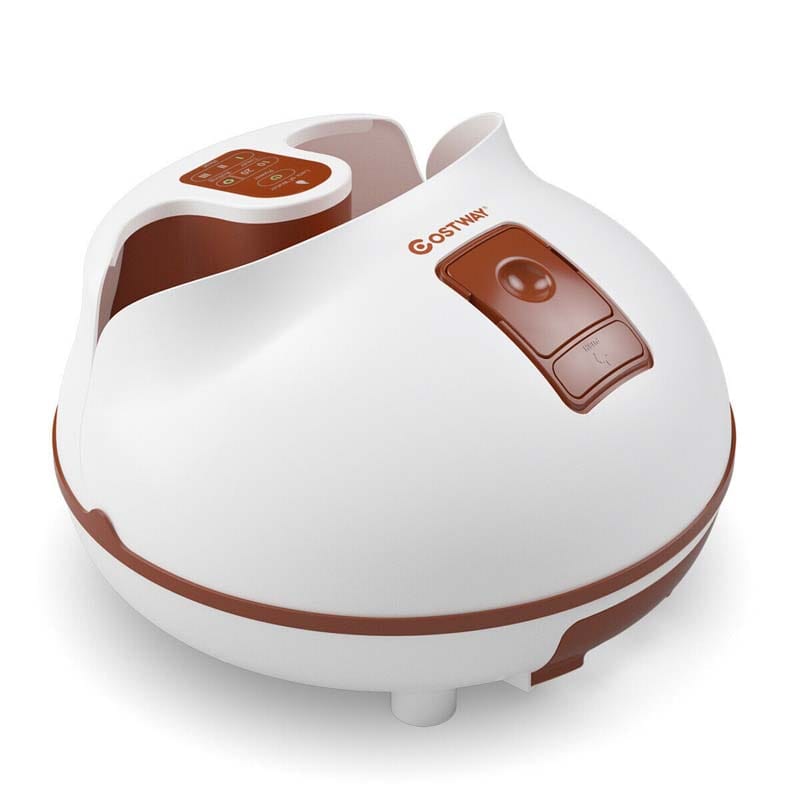 Steam Foot Spa Bath Massager, Foot Sauna Massage Machine with 3 Heat Levels, Pedicure Massage Rollers, Timing Function