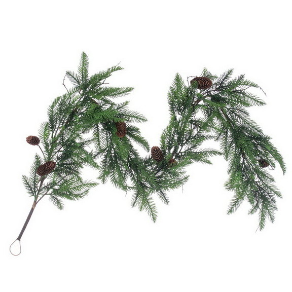 Vickerman 24 Green Green Cedar Pinecone Wreath