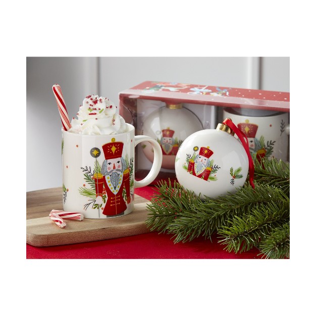 Tagltd Nutcracker Mug amp Ornament Set 16 Oz