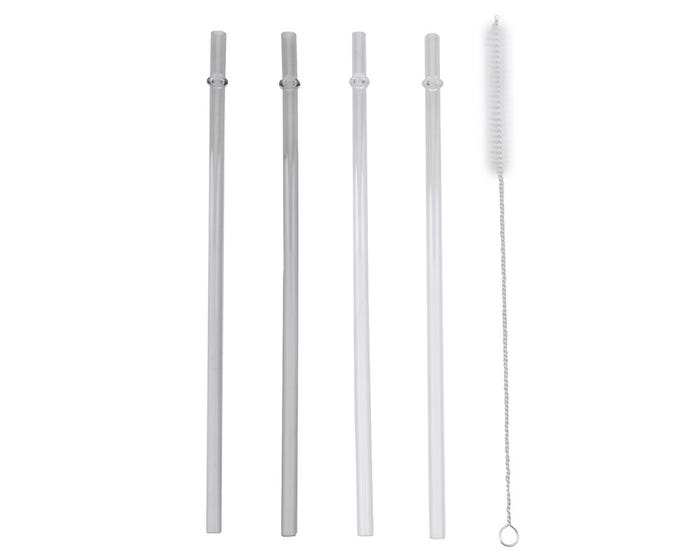 Plastic Straws with Cleaning Brush， 4 Pack - 66182