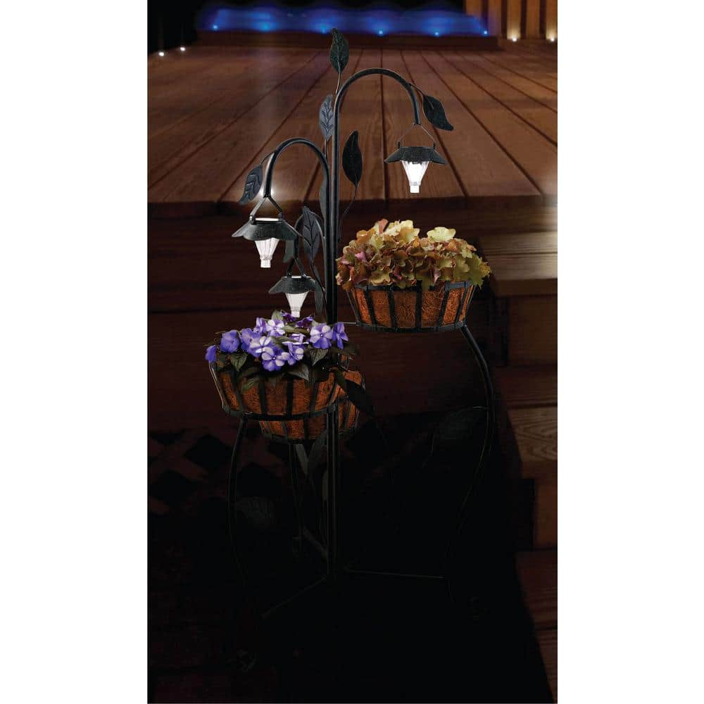 SunRay Solar 3-Tier Metal Planter 345005