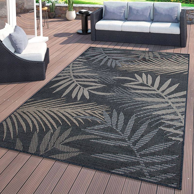 World Rug Gallery Bahama Palm Frond Indoor Outdoor Area Rug