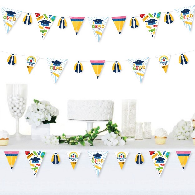 Big Dot Of Happiness 30 Piece Elementary Graduation Party Pennant Triangle Banner