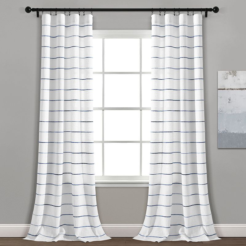 Lush Decor Ombre Stripe Yarn Dyed Cotton Window Curtain Set