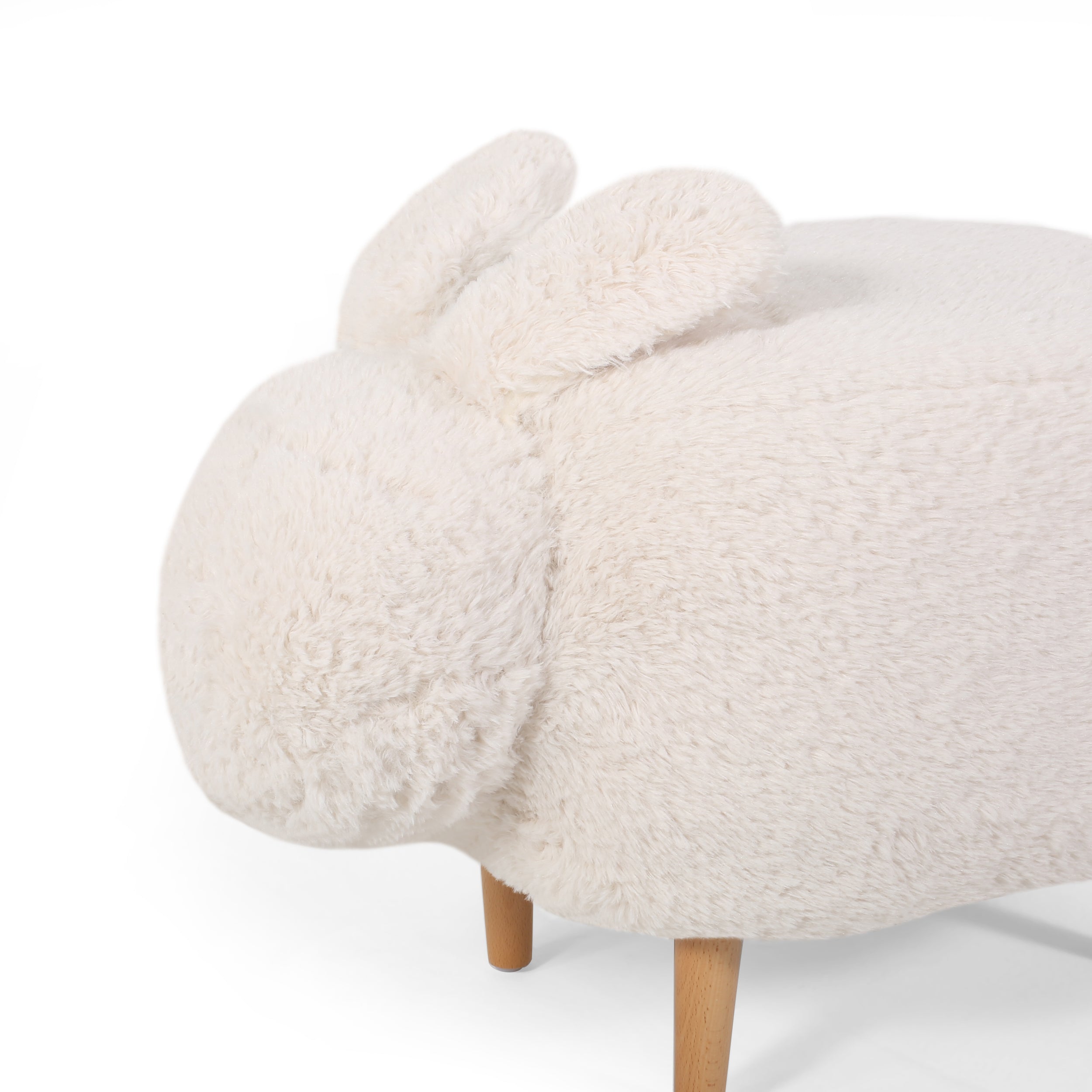 Leona Fabric Kids Bunny Ottoman Stool