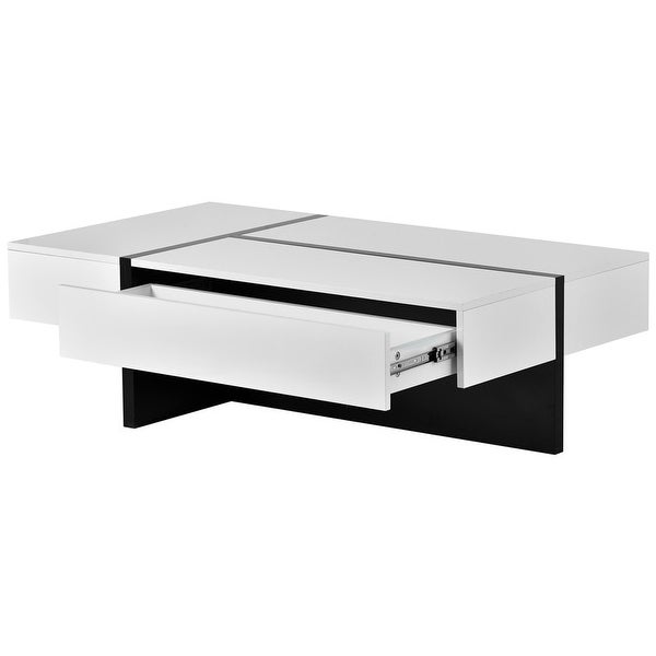 45.2'' Modern High Gloss Surface Coffee Table By Aoolive