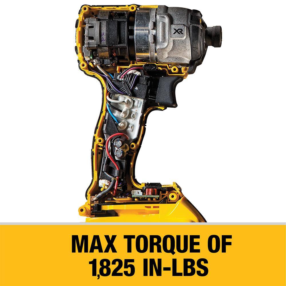 DW 20V MAX XR Cordless Brushless 3-Speed 14 in. Impact Driver 6-12 in. Circular Saw and (1) 20V 5.0Ah Battery DCF887P1W391