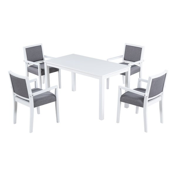 Wood 5-Piece Dining Table Set