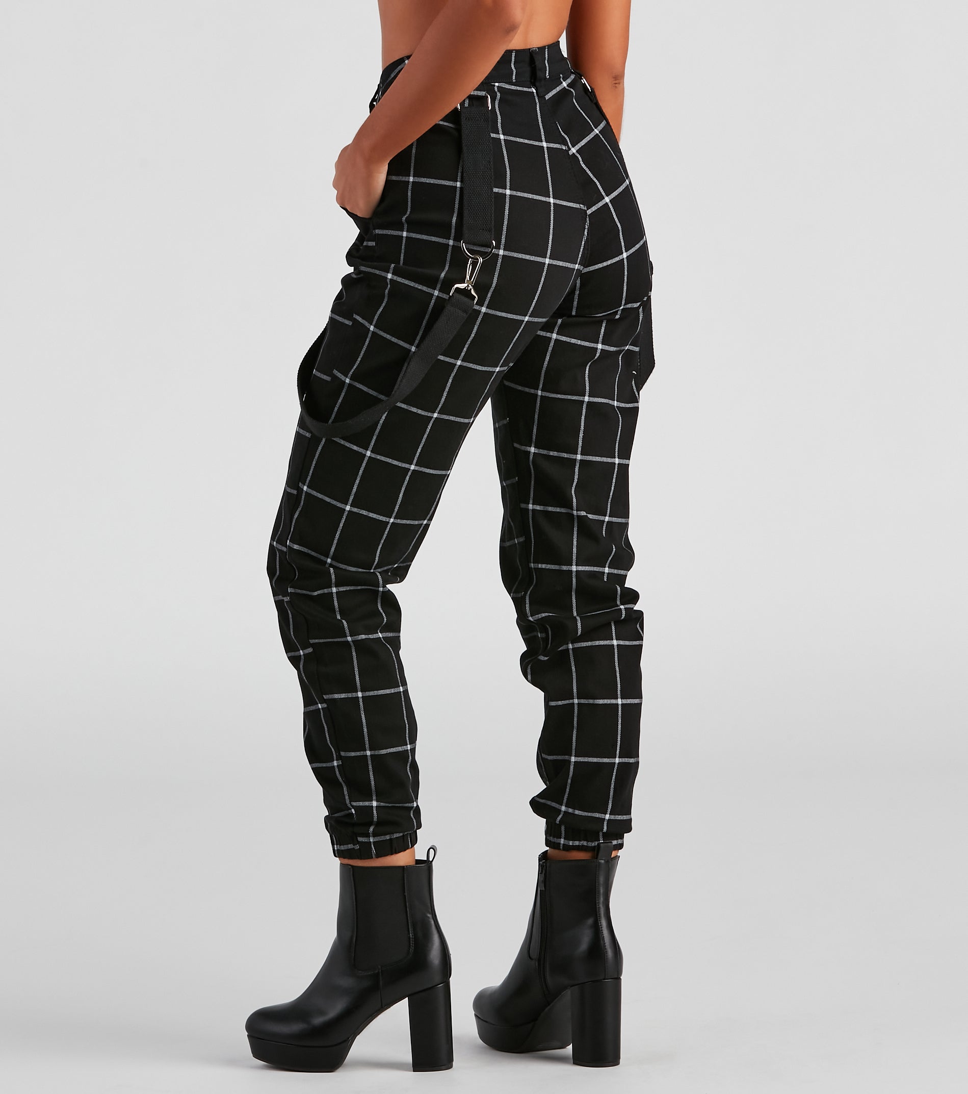 Gone Off The Grid Plaid Joggers