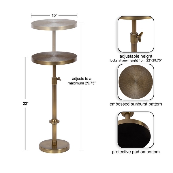 Kate and Laurel Engles Metal Table and Plant Stand