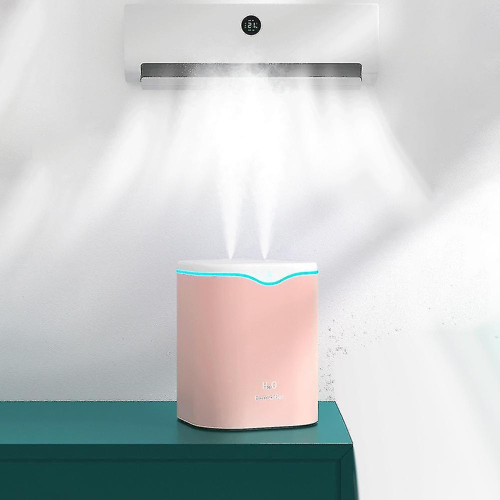 2200ml Double Nozzle Air Humidifier Oil Diffuser With Led Aromatherapy Diffuser Humidifiers White