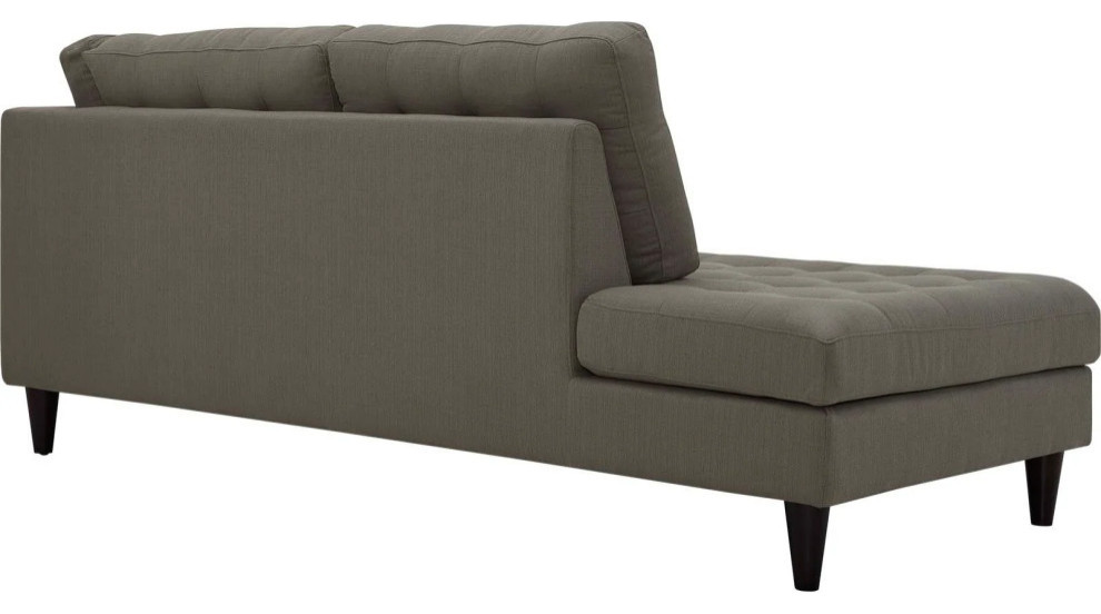 Melanie Granite Upholstered Fabric Left Facing Bumper   Midcentury   Indoor Chaise Lounge Chairs   by V.S.D Furniture  Houzz