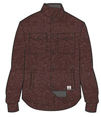 Maple Recycled Polar Fleece Shirt - Wine Marl