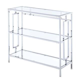 Convenience Concepts Town Square 12 in. W Chrome 3 Tier Bookcase S14-110