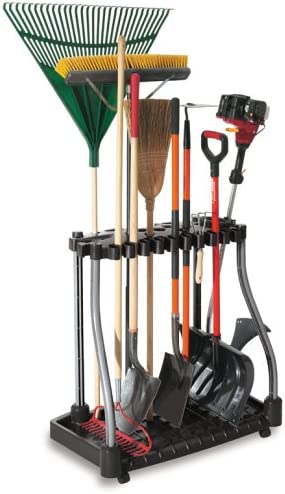 Rubbermaid 2140834 Garage Tool Tower Rack， Organizes up to 40 Long-Handled Tools