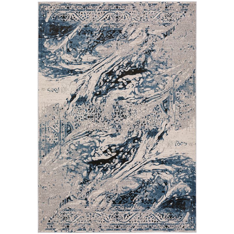 Addison Dayton Transitional Erased Persian Silver Accent Rug