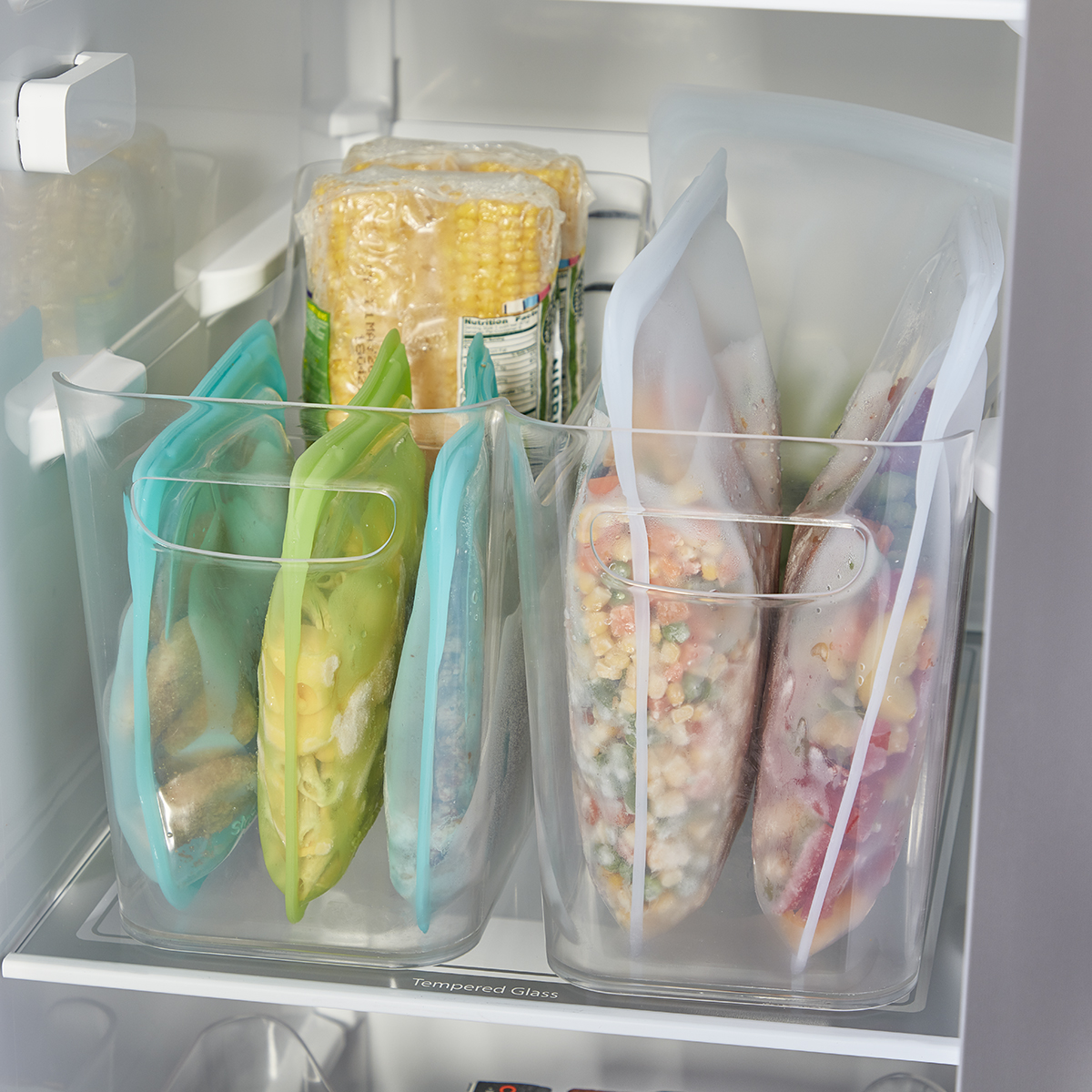 iDesign Linus Divided Freezer Bins