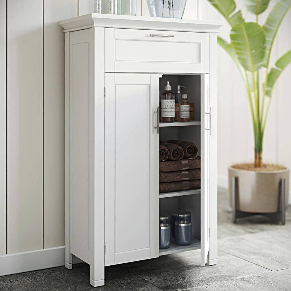 RiverRidge Home Somerset Collection 2334 in W x 40 in H x 12 in D 2Door Floor Cabinet in White