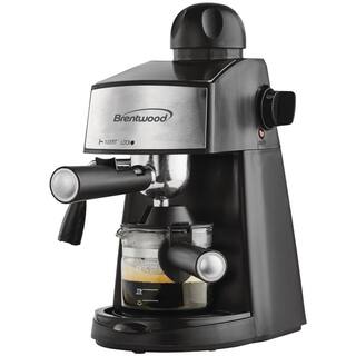 Brentwood Appliances 2.5- Cup Black Stainless Steel Espresso Machine and Cappuccino Maker GA-125