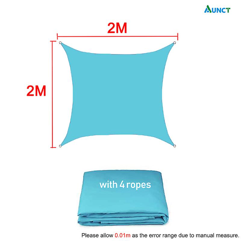 Born Pretty Waterproof Skyblue Square Rectangle Shade Sail Garden Terrace Canopy Swimming Sun Shade Camping Hiking Yard Sail Awning 420d