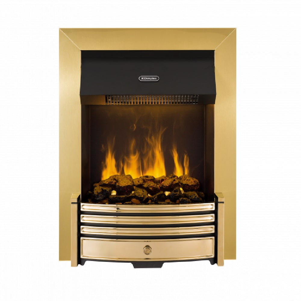 Dimplex CRS20 Crestmore Traditional Brass Optimyst Electric Inset Fire 2kW