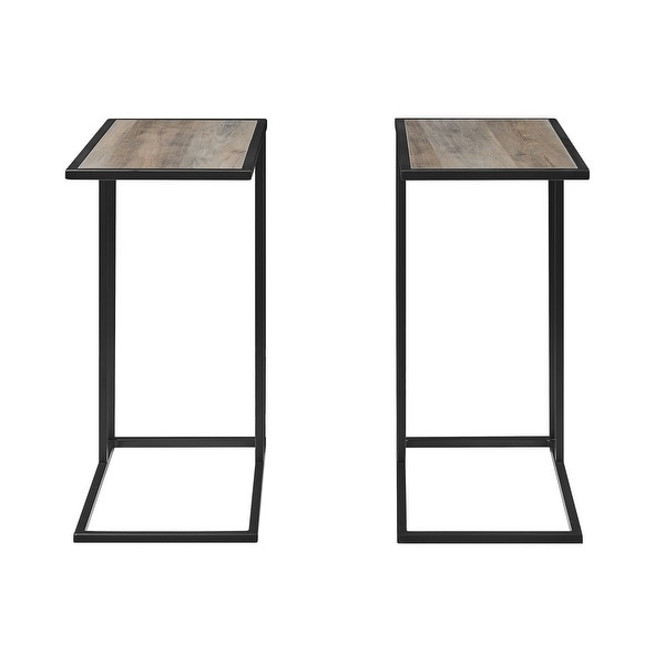 Middlebrook 20-inch Urban Industrial Asymmetrical C Side Table - Set of 2