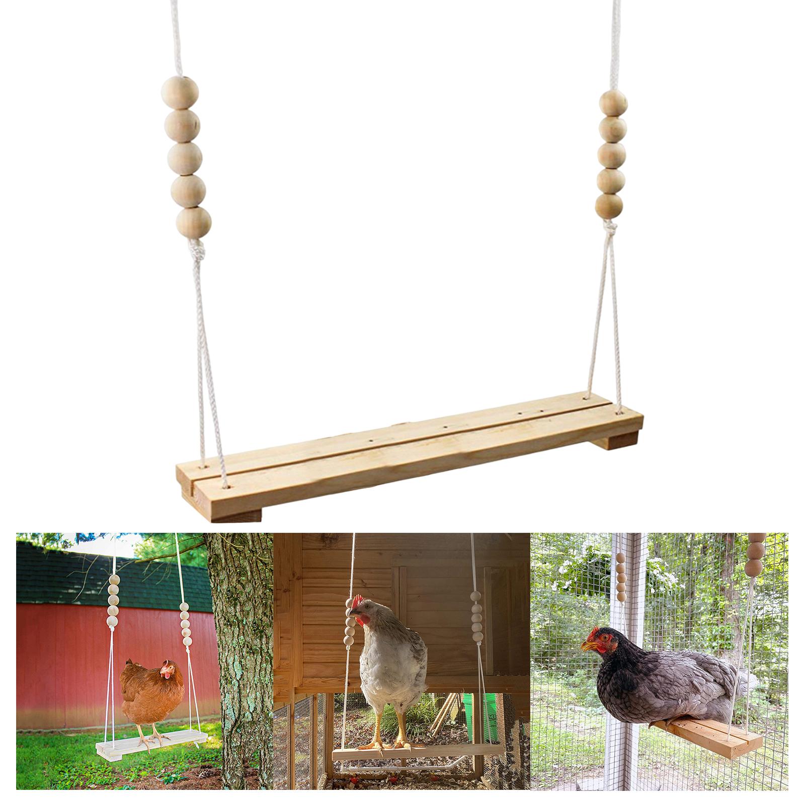 Wooden Chicken Swing Chicken Toys Chicken Coop Toys Birds Parrots Perch Exercise