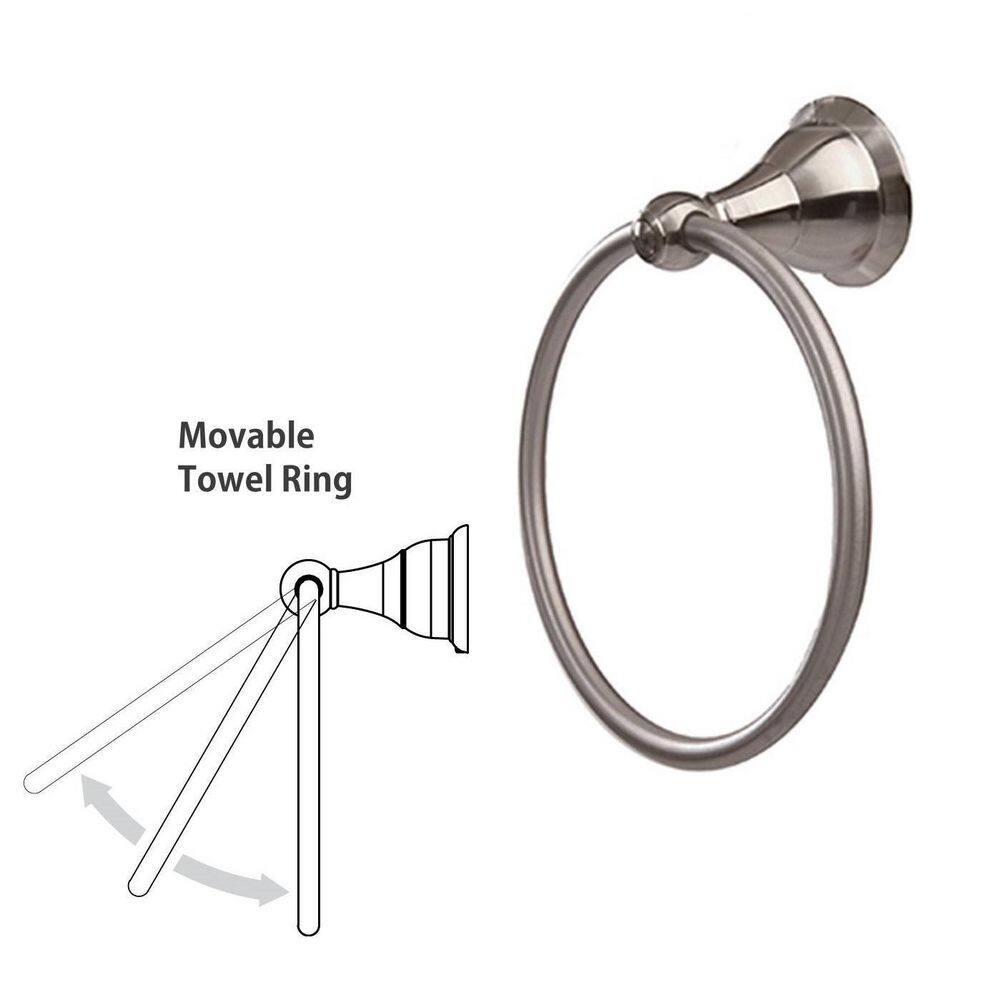 ARISTA Summit Collection Towel Ring in Satin Nickel BA3602 TRG SN