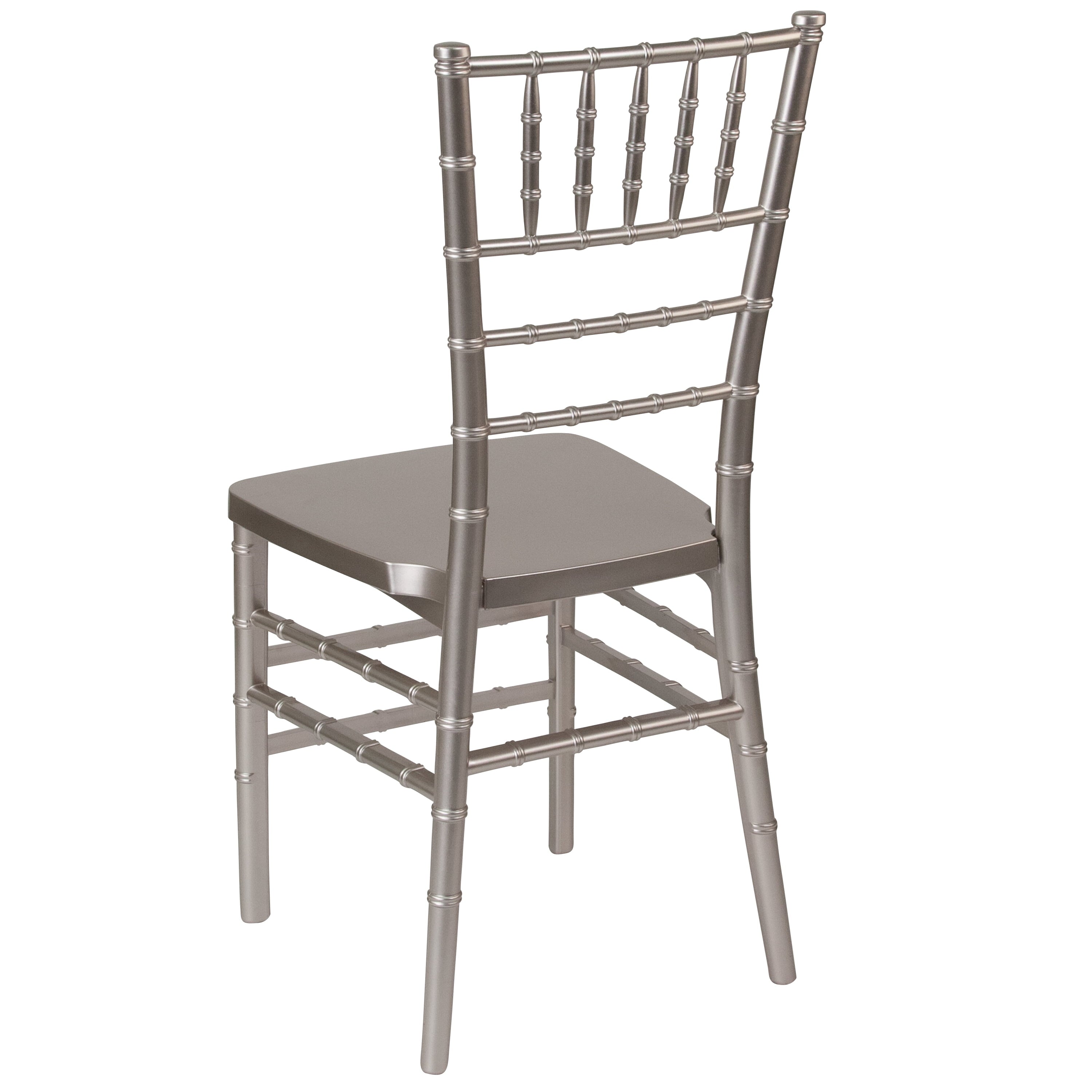 Flash Furniture HERCULES PREMIUM Series Pewter Resin Stacking Chiavari Chair