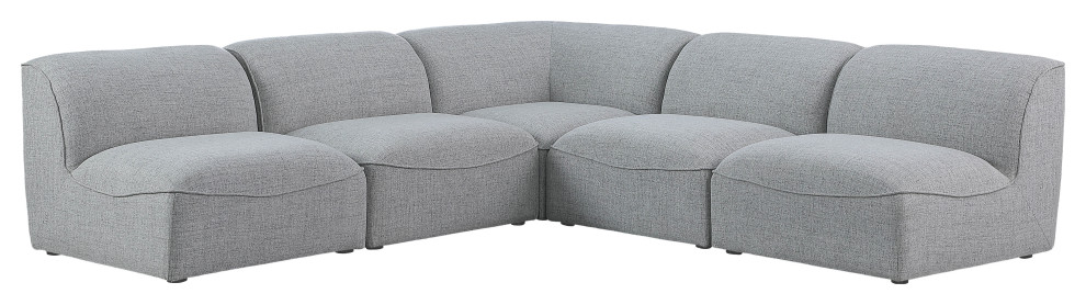 Miramar Linen Upholstered Modular Sectional   Transitional   Sectional Sofas   by Meridian Furniture  Houzz