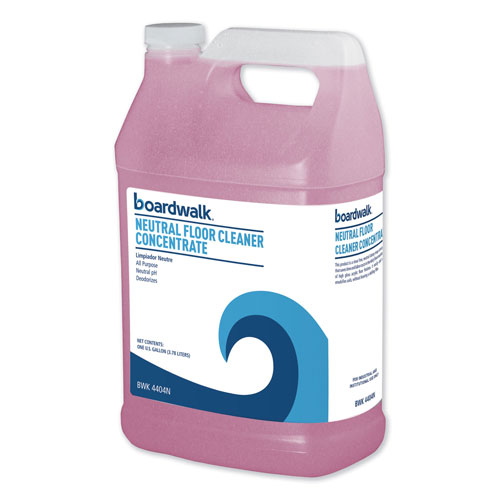 Boardwalk Neutral Floor Cleaner Concentrate | Lemon Scent， 1 gal Bottle， 4