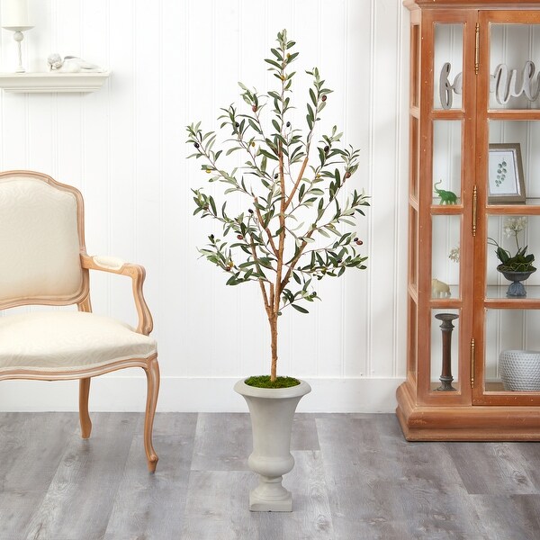 57 Olive Artificial Tree in Sand Colored Urn