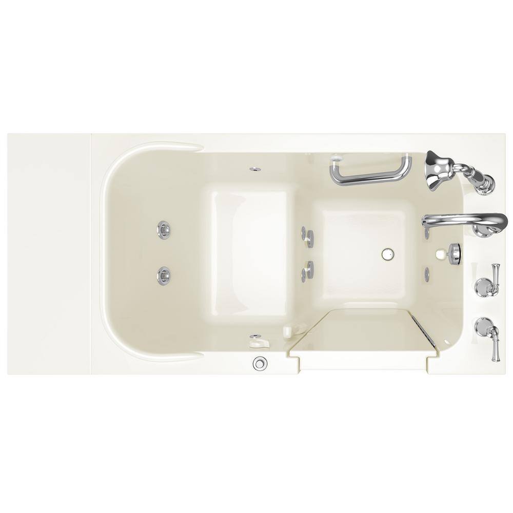 American Standard Exclusive Series 48 in. x 28 in. Right Hand Walk-In Whirlpool Bathtub with Quick Drain in Linen 2848.409.WRL-PC